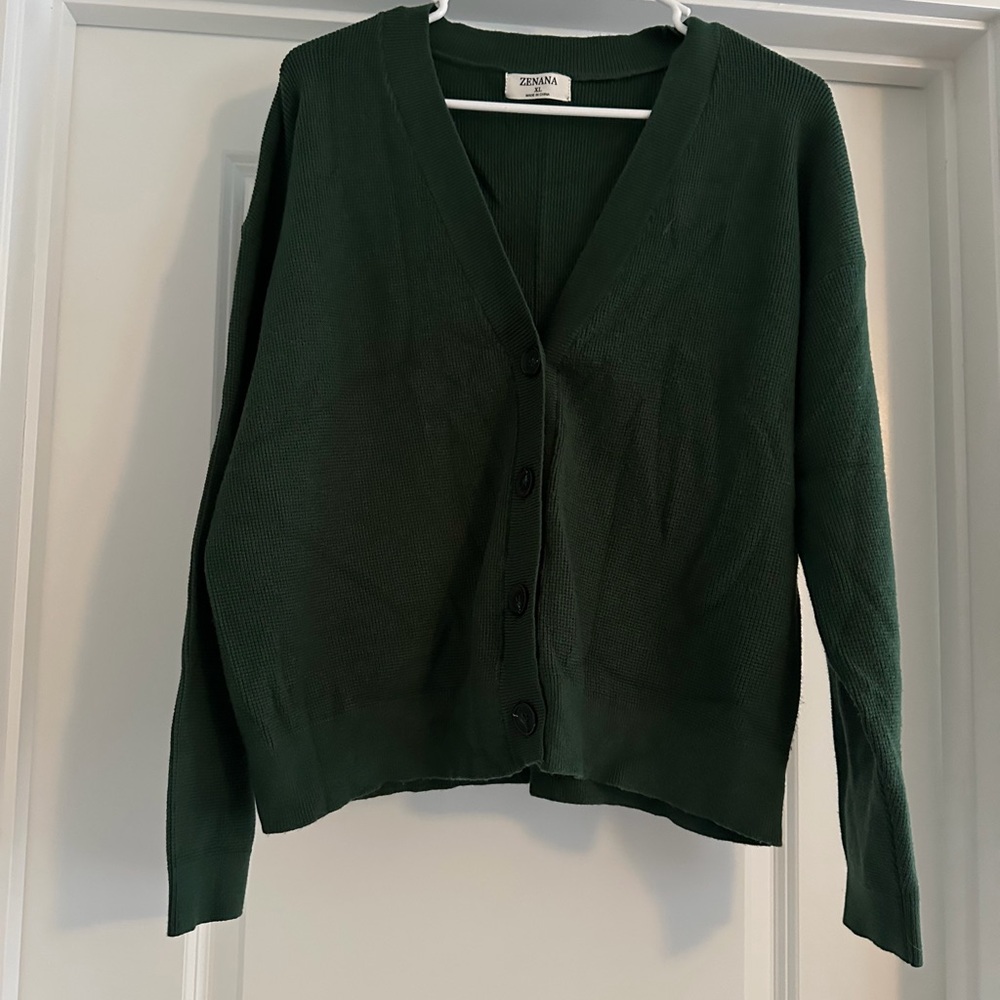 Zenana Green Cardigan Sweater